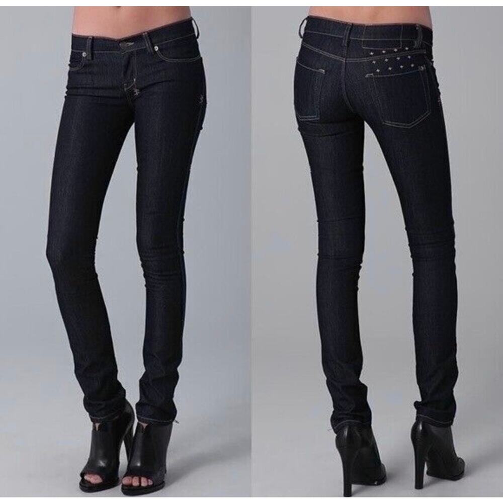 NWT $180 Ksubi 26 Super Skinny Zip Ankle Jeans in Tight Arse Indigo Indie Sleaze